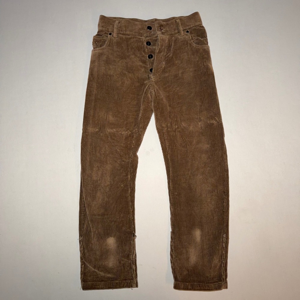 VTG Reworked Corduroy Pants Womens 26 Brown Cotton Button Fly Gorpcore 1 of‎ 1
